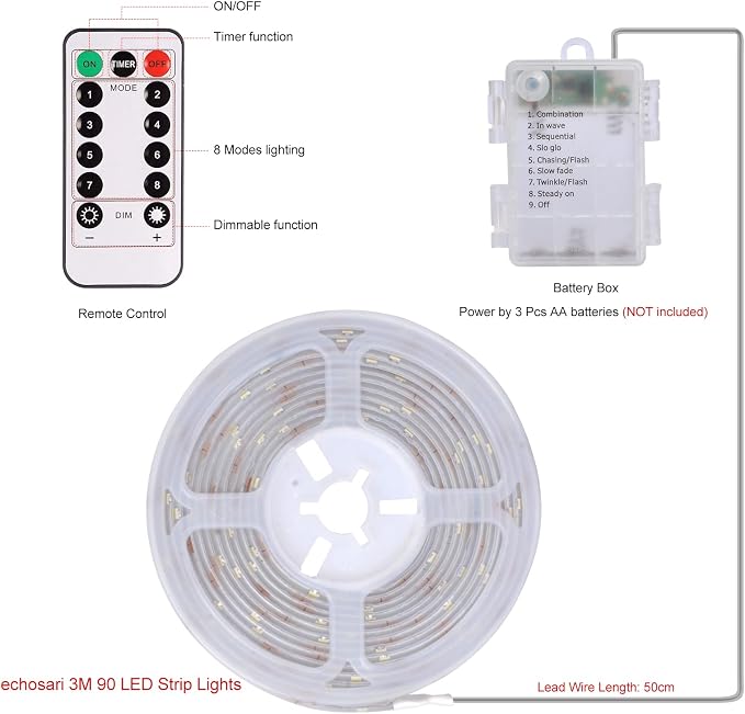 echosari Strip Lights Battery Powered - Image 7