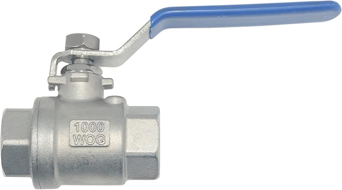 DAN SPEED 1/2" NPT Female 316 Stainless Steel Full Port Ball Valve Vinyl Handle - Image 3
