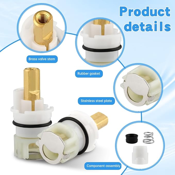 4 Pack RP25513 Faucet Stem Assembly Compatible - Image 4
