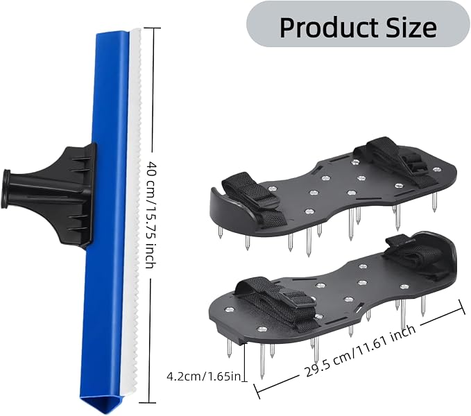 Self Leveling Cement Epoxy Flooring Tool Kit, 11.6in Epoxy Shoes, 16in Notched - Image 4