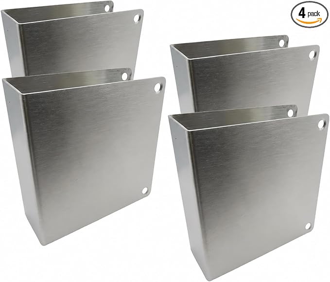 1-3/4" Stainless Steel Door Reinforcement Plate MP9492, 4 Pack | Stainless by Unknown