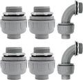 2 inch Liquid Tight Connector PVC Flexible Conduit Connector, 180 Degree and 90 by Wocloer