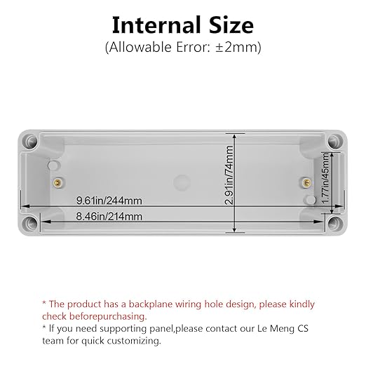 IP67 Waterproof Junction Box ABS Plastic Project Box Dustproof Electrical Box - Image 3