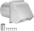 4 Inch Dryer Vent Cover Outside Hooded Wall Vent by JYINCPED