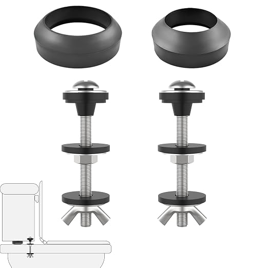 2 Pcs Universal Toilet Tank to Bowl Gaskets Kit, Stainless Steel Toilet Tank by Unknown