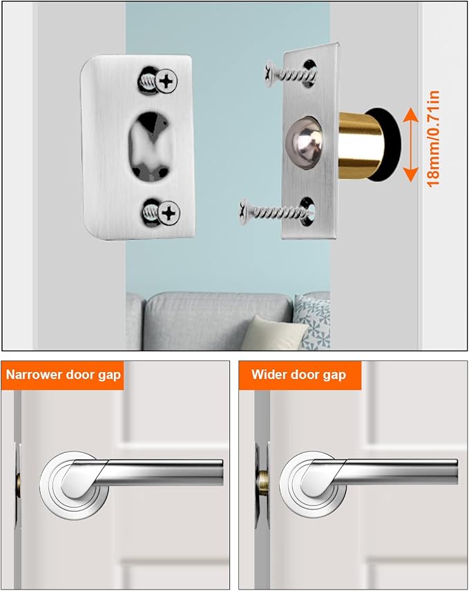 Closet Ball Door Catches for Internal Door Hardware Jiayi 4 Pack Adjustable - Image 4