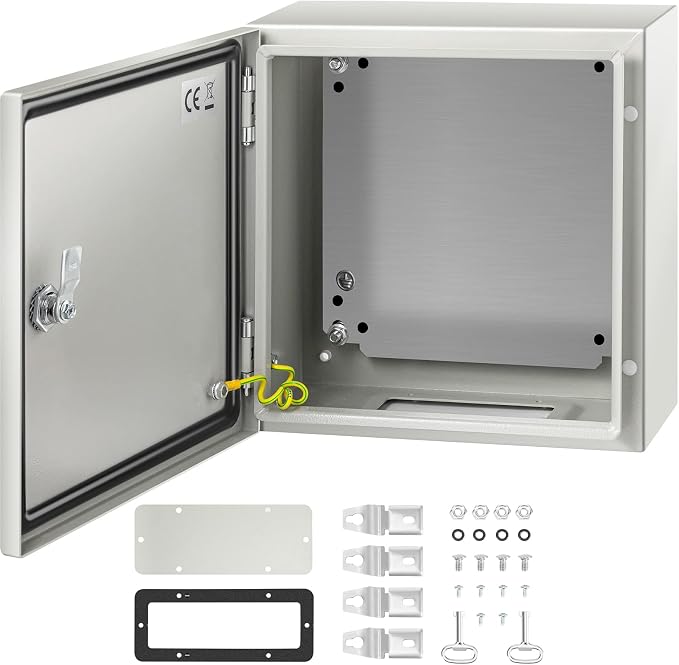 VEVOR NEMA Steel Enclosure, IP66 Waterproof & Dustproof, Outdoor/Indoor by VEVOR