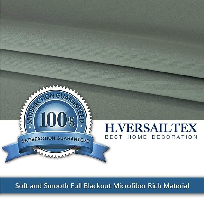 H.VERSAILTEX Blackout Patio Curtains 100 x 102 Inches - Image 3