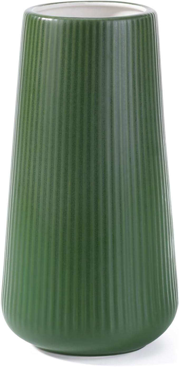 Alpinegreen Ceramic Vase, GUKJOB Small Cute Flower Vase by GUKJOB