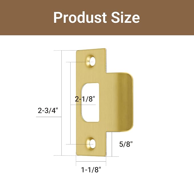 2 Pack Standard T-Strike Door Strike Plate - Image 2