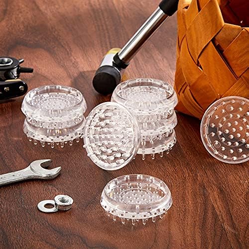 Jetec 16 Pcs Carpet Protectors Furniture Leg Spiked Caster Cups - Image 5
