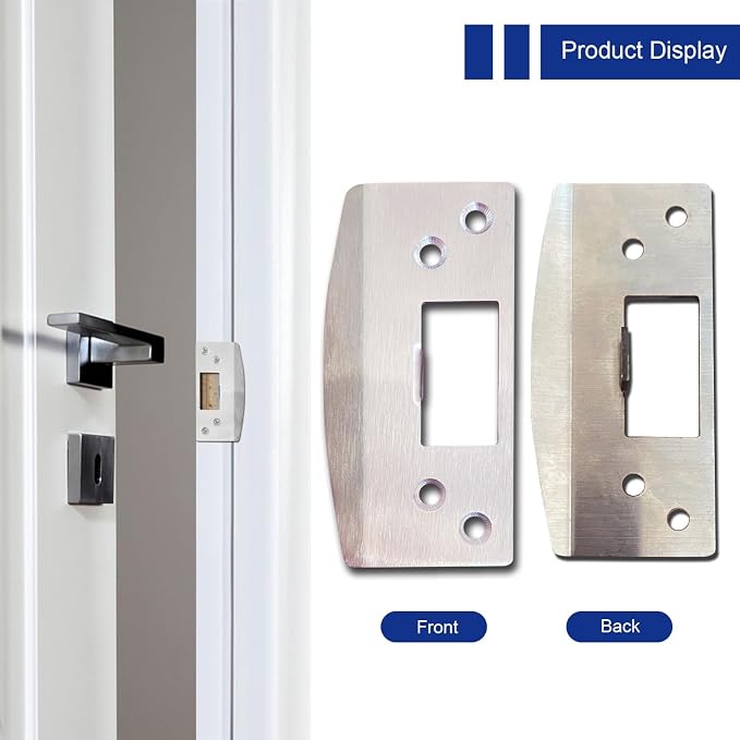 Door Strike Plate, Reinforced Enlarged Striker Plate - Image 2