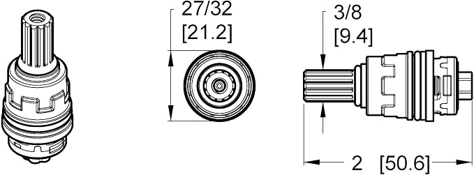 Pfister 9100320 Cold Faucet Cartridge, Original Version - Image 2
