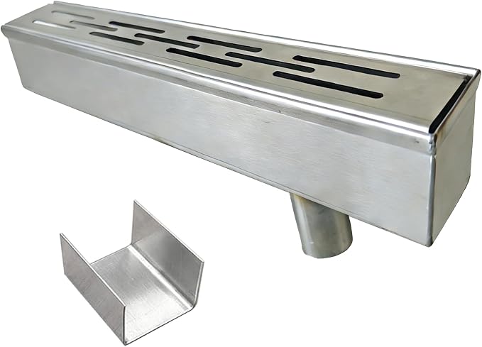 304 Stainless Steel Trench Drain Kit, Narrow Channel Drain by SUIGDRR