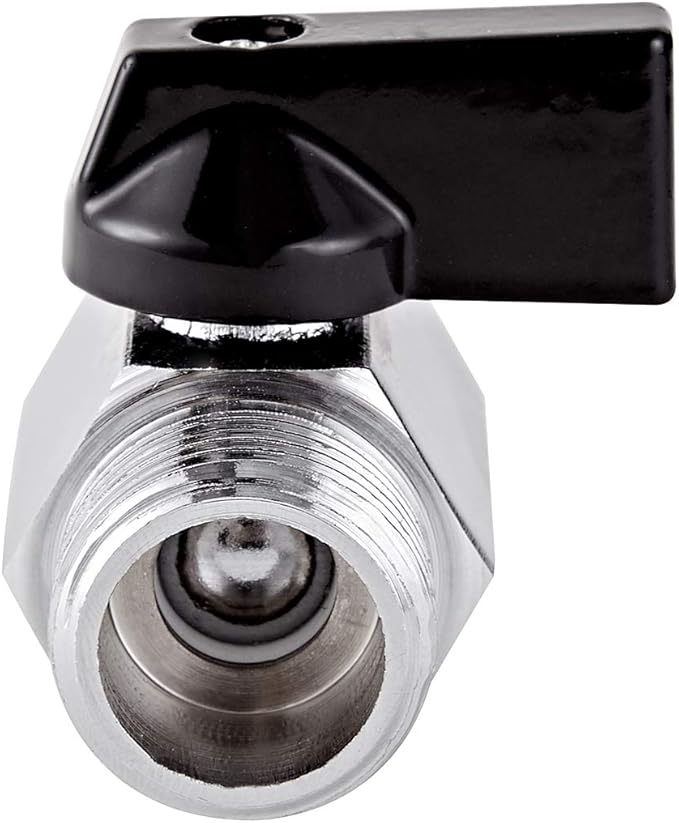 2 Pack Brass Mini Ball Valve 1/2" NPT Female x Male Thread Shut-Off Valve - Image 4