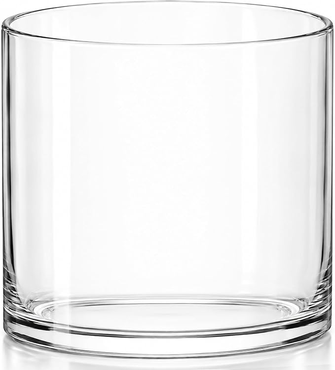 Royal Imports Glass Cylinder Flower Vase 6" Tall, Floating & Votive Candle by RoyalImports