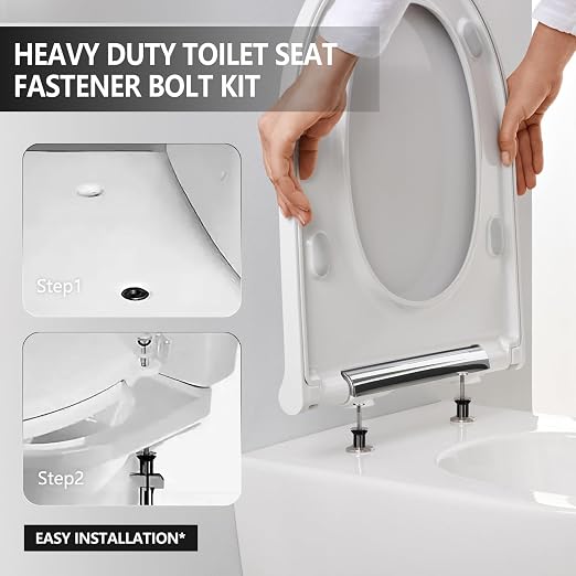2026 New 4PCS Toilet Seat Bolts, Heavy Duty Toilet Seat Fastener Bolt Kit - Image 4