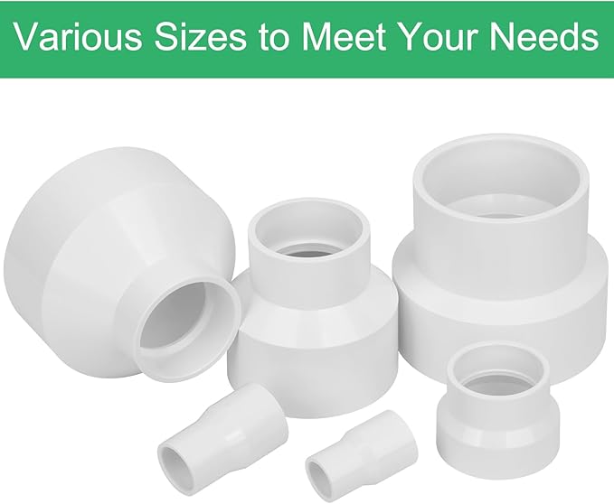 4" x 2" PVC Increaser/Reducer Coupling Adapter Schedule 40 PVC Slip Reducing - Image 5