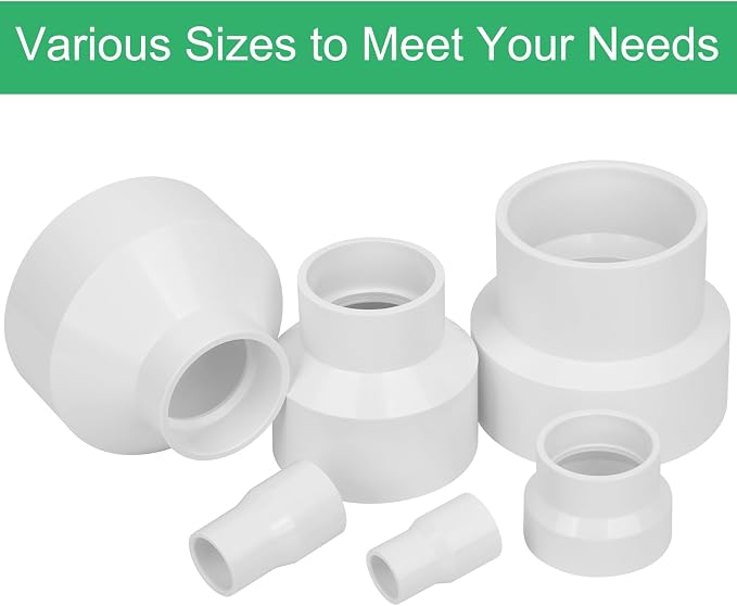 10Pack 3/4" x 1/2" PVC Increaser/Reducer Coupling Adapter Schedule 40 PVC Slip - Image 4
