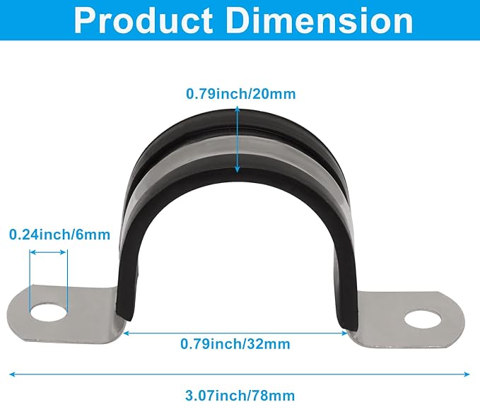 BokWin 1-1/4 Inch Stainless Steel Rigid Pipe Strap | Pipe Fasten Holder - Image 2