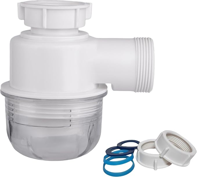 1-1/2 Inch Clear Bottle Trap, P-Trap Replacement by COLDDD