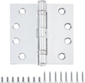 TDCHINGES Heavy Duty Door Hinges 4.5 Inch x 4 1/2" Polished Chrome Square | 2 by TDCHINGES