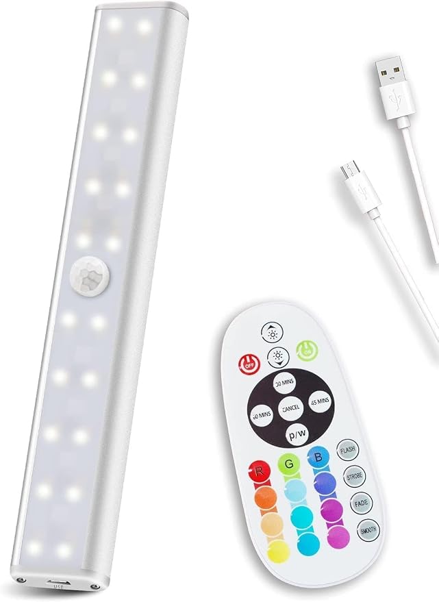 Remote Control RGB Lights Under Cabinet Lighting Rechargeable, 1 Pack | 15 by Diomart