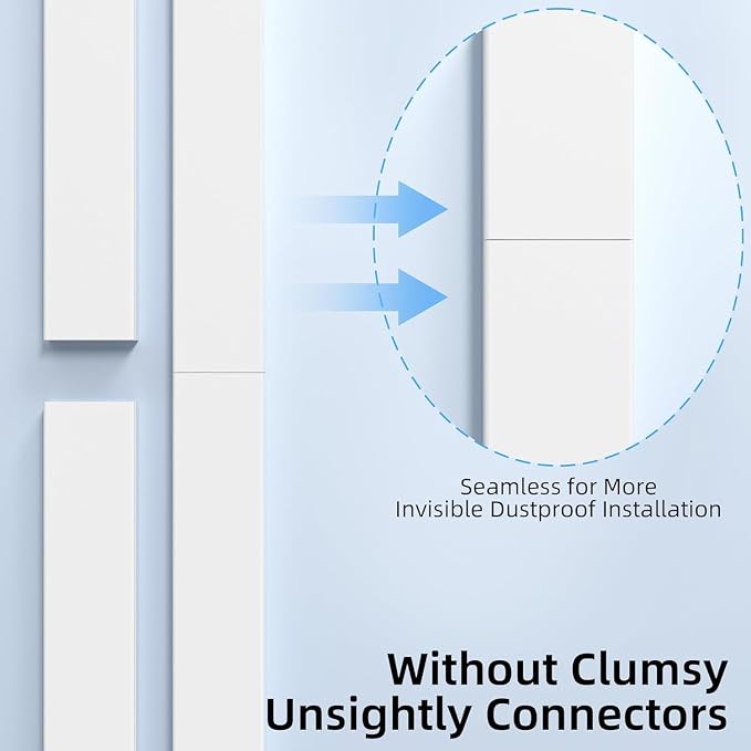 Delamu Cord Hider for Wall Mounted TV, 57in Paintable Cable Cover System - Image 7