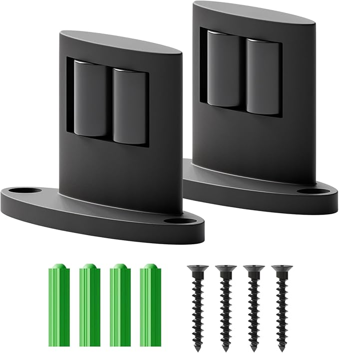 2Pack Sliding Barn Door Bottom Floor Guide, Double-Sided Roller Design - Image 9