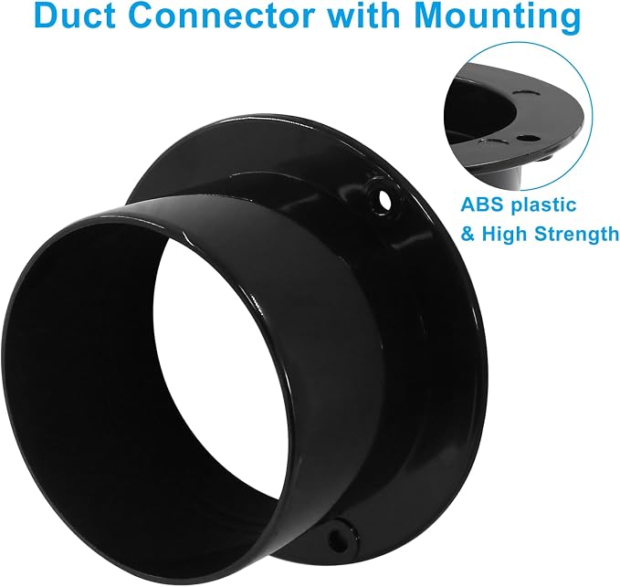 Piutouyar 75mm/3 Inch Duct Connector Flange, Straight Pipe Flanges Duct - Image 3