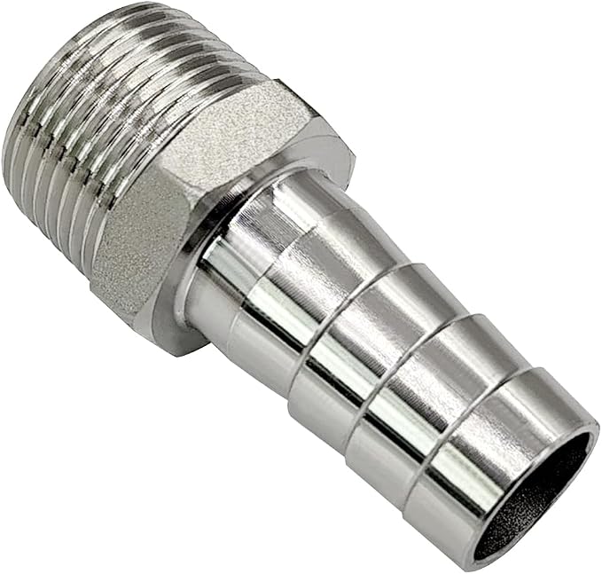 Stainless Steel Hose Barb Fitting 3/4" Hose Barb to 3/4" NPT Male Thread - Image 4