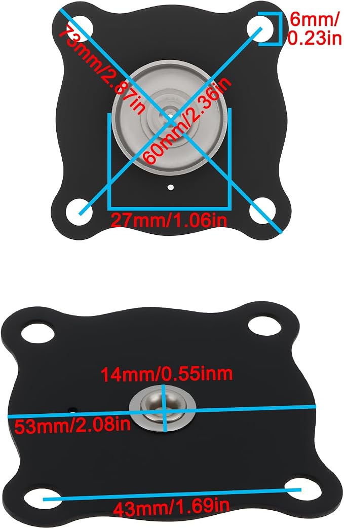 Solenoid Valve Diaphragm Gasket NBR CSolenoid valveompatible - Image 4