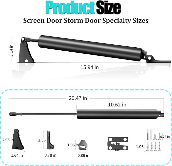 Screen Door Closer, Storm Door Closer, Lasts - Image 9