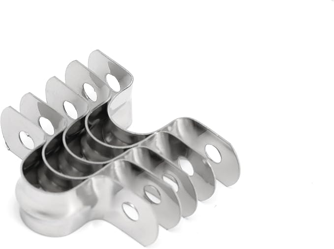 25pcs M12 304 Stainless Steel Rigid Pipe Strap Two Hole Cable Strap u Bracket - Image 6