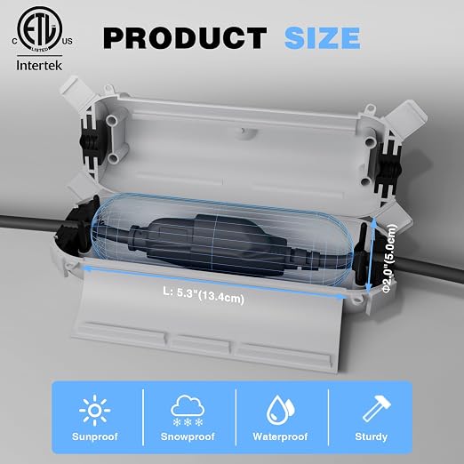3 Pack Outdoor Extension Cord Waterproof Cover, - Image 3