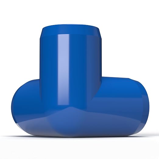 1” 3-Way Elbow Furniture Grade PVC Fitting in Blue, Made in USA, UV-Resistant - Image 8