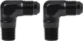 EVIL ENERGY 6AN to 1/4" NPT Male 90 Degree Fitting Adapter Aluminum 2PCS by EVILENERGY