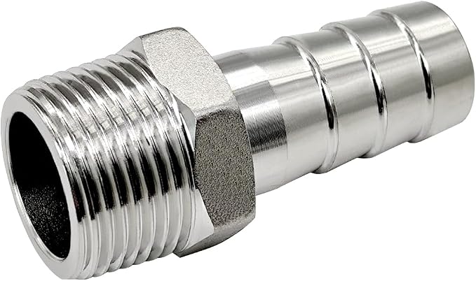 Stainless Steel Hose Barb Fitting 3/4" Hose Barb to 3/4" NPT Male Thread - Image 6