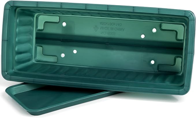 Fasmov 7 Pack 17 Inches Flower Window Box Plastic Vegetable Planters - Image 4