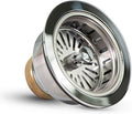 Highcraft Heavy Duty Kitchen Sink Drain Assembly 3-1/2 Inch Stainless Steel by Highcraft