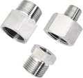 304 Stainless Steel Hex Adapter, G to Metric M Thread Reducer, 1/2-3/4 3/8-1/2 by Shrandi