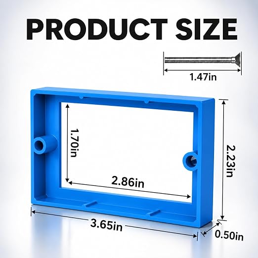 ABS 1/2 Inch Outlet Box Extender, Single Gang, 1 Pack | Single Gang Outlet Box - Image 2