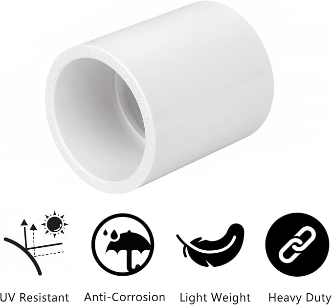 20 Pack 1" PVC Couplings Adapter Pipe Fittings, Furniture Build Grade SCH40 1 - Image 3