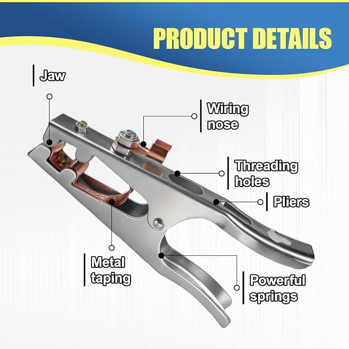 2PCS 800A Welding Ground Clamp, Manual Welder Electrode Clamp Tool - Image 3