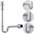 RANDOM Brass P Trap with Bathroom Sink Stopper Kit Without Overflow, Chrome by RANDOM