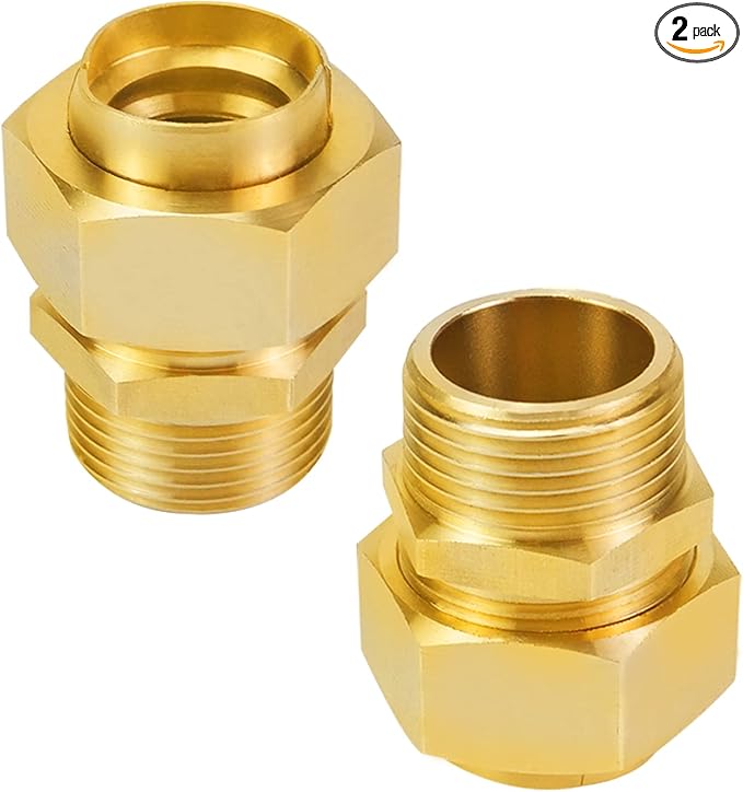 2 Pack Grill Propane Conversion Connector 3/4'' CSST Male NPT Gas Line Fitting by GREHITK