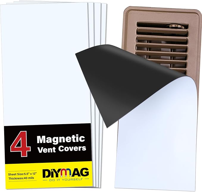 DIYMAG Magnetic Vent Covers-5.5" x 12", 4 Pack Vents Cover by DIYMAG