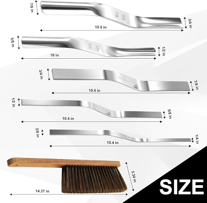 6 Pack Double Ended Brick Jointer and Tuck Pointer Set - Image 2