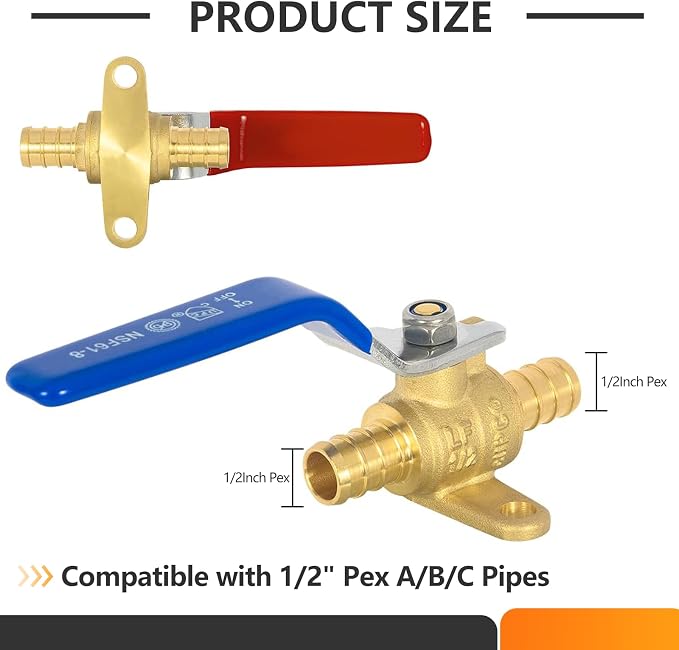 40PC HeSun 1/2 Inch PEX Ball Valves - Image 3