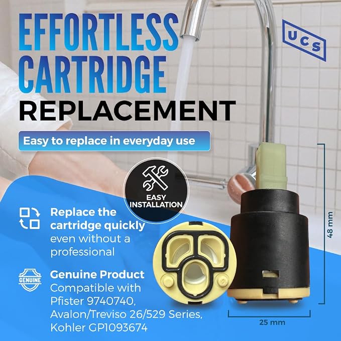 Pfister 9740740 Avalon/Treviso 26/529 25mm Faucet Cartridge Replacement | - Image 2